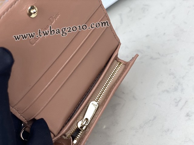 Dior专柜新款钱包迪奥高仿原单lady牛皮零钱包卡包 djfk1587